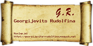 Georgijevits Rudolfina névjegykártya